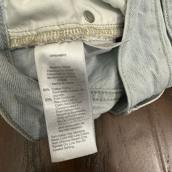 MADEWELL Mid-Rise The Perfect Vintage Straight Jeans Destroyed Blue - Picture 9 of 13